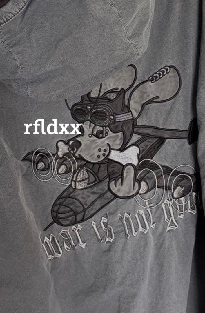 GALFY 反戦ジャケット ゴーグル付き フーテッドナイロンジャケット スミクロ