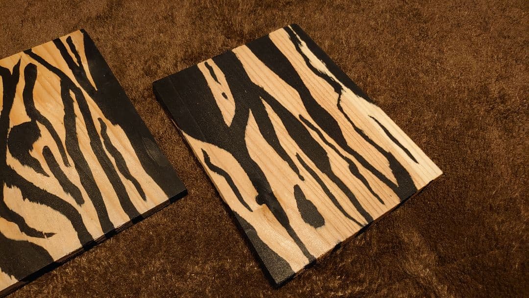 黒柿　黒柿文様　1枚板　２枚セット