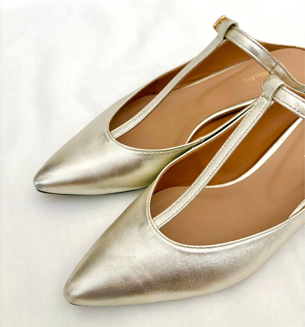 ⭐︎専用です⭐︎新品ノーリーズ¥19800メタリックゴールドミュール