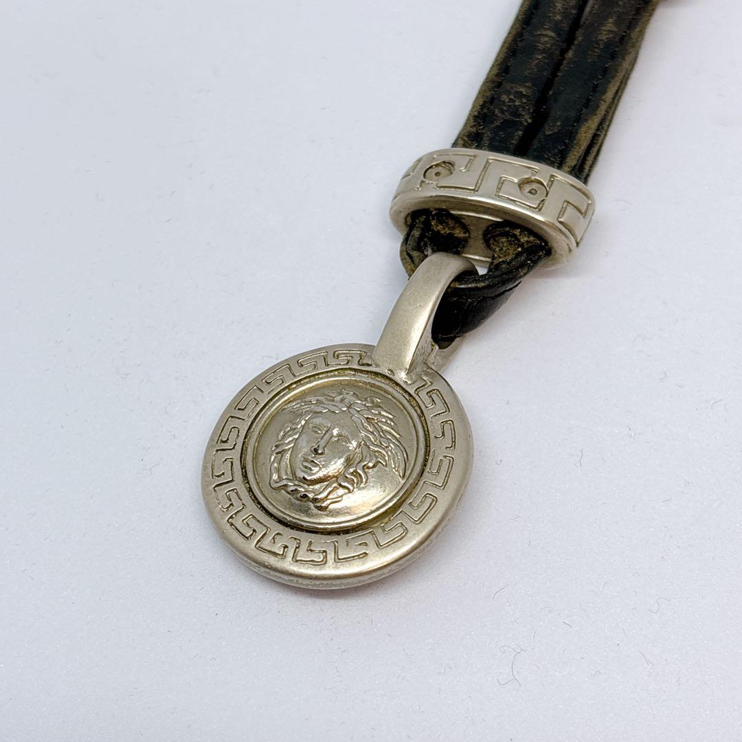 【希少品】ジャンニ ヴェルサーチ レザー キーホルダー キーリング ブラック