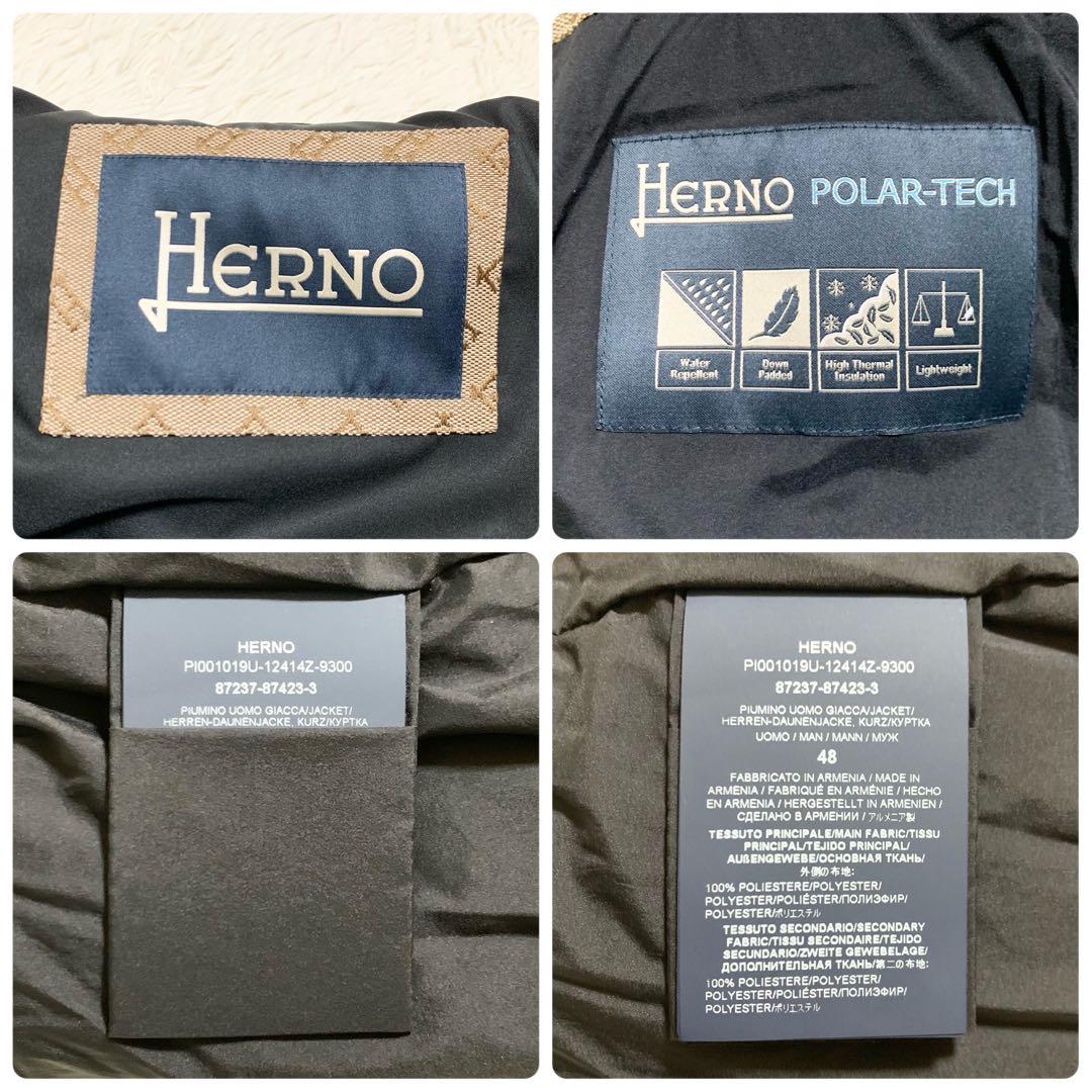 【未使用】ヘルノ ダウン ボンバージャケット アレンデール フェイクファ黒 48