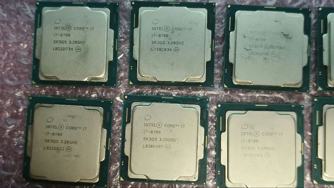 core i7 8700 まとめ売り動作確認済み