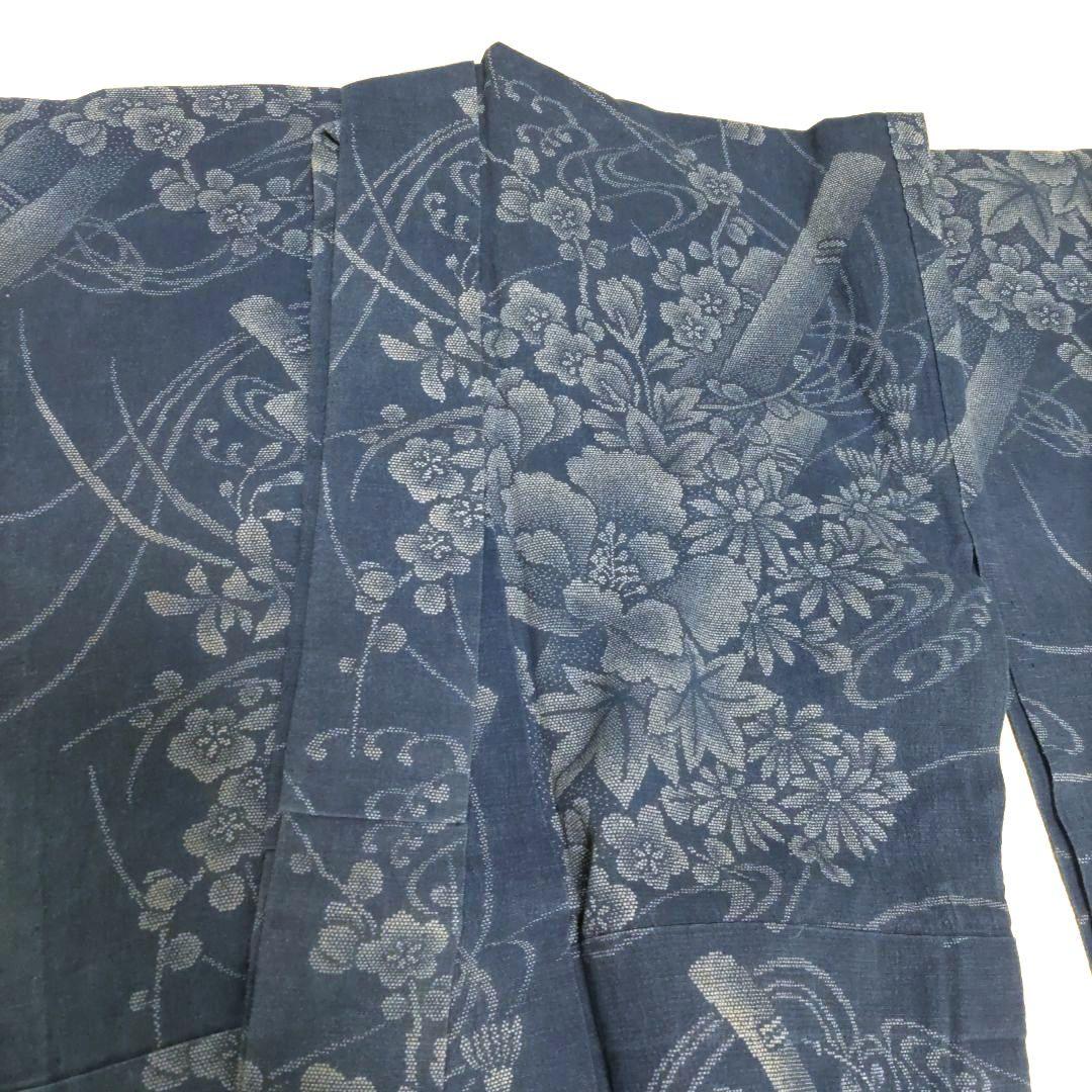 竺仙　浴衣　縮小紋中形