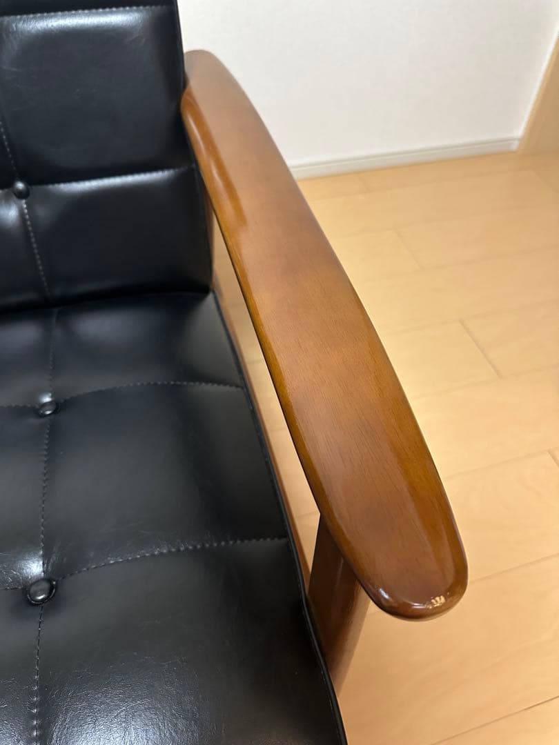 【美品】カリモク60 シングルソファ　ウォールナット