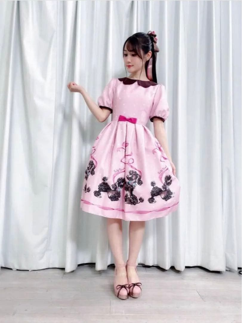 エミリーテンプルキュート　プードル柄　ワンピース