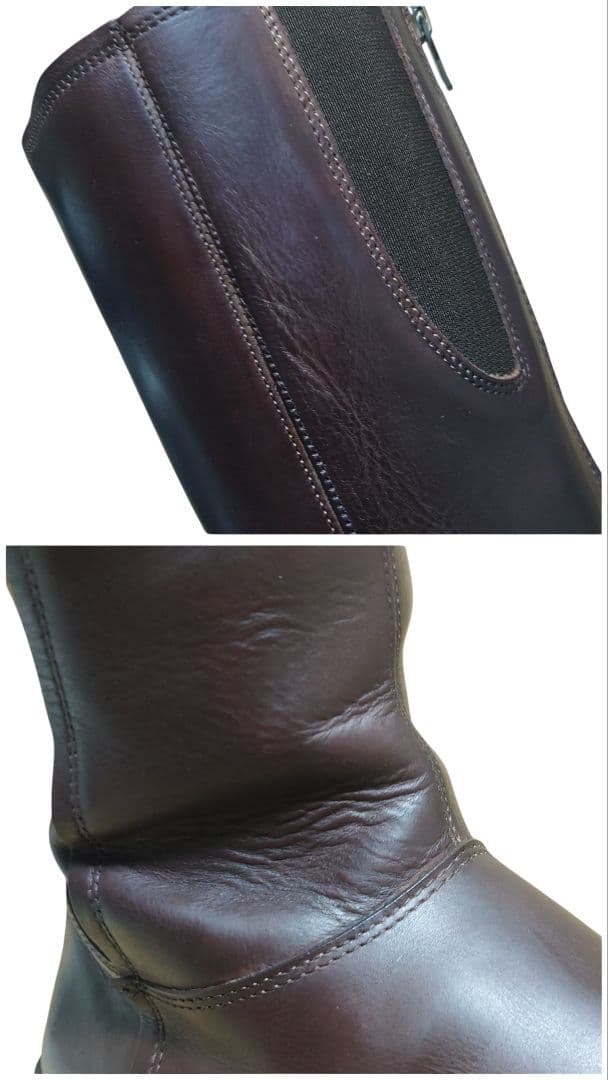 ビルケンシュトック ファーミントン レザー ロングブーツ サイドジップ 39