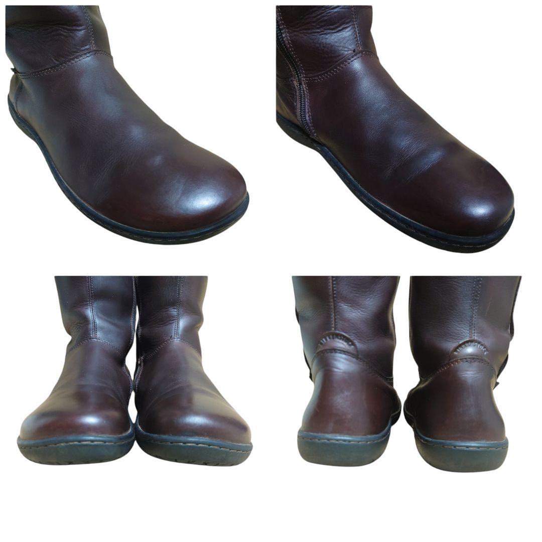 ビルケンシュトック ファーミントン レザー ロングブーツ サイドジップ 39