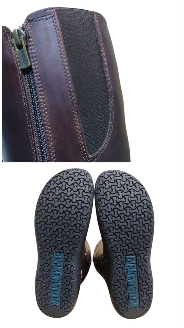 ビルケンシュトック ファーミントン レザー ロングブーツ サイドジップ 39