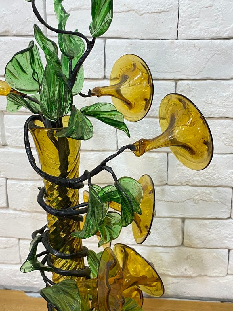 【東京都23区配送無料】ミッドセンチュリー　アートグラス　琉球ガラス　置物　花瓶