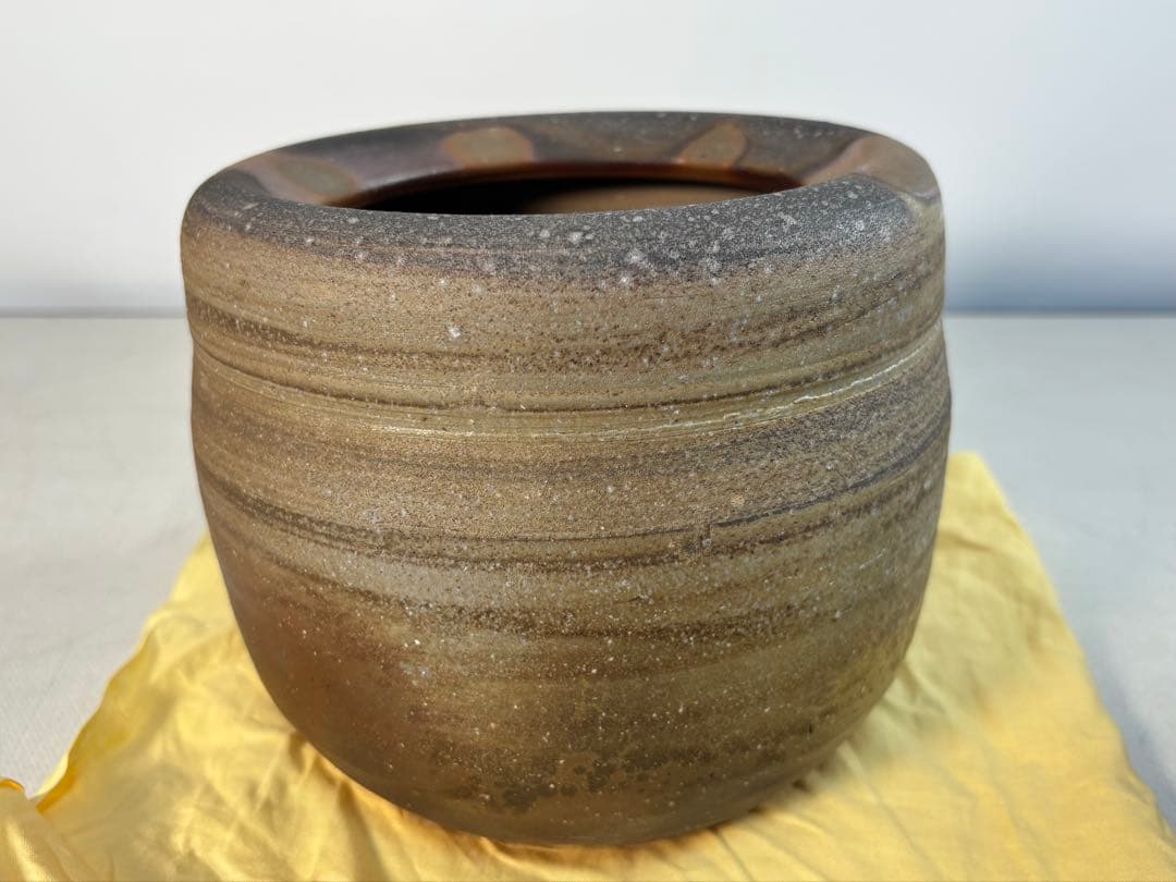 茶道具　備前水指　人間国宝　藤原雄（作）共箱