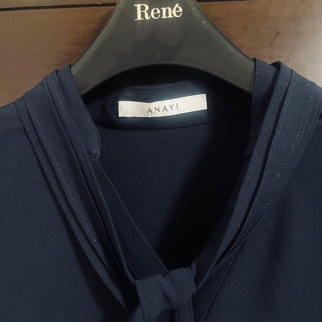 新品☆ ANAYI ジョーゼットボウタイブラウス/セオリー、23区、ロペ