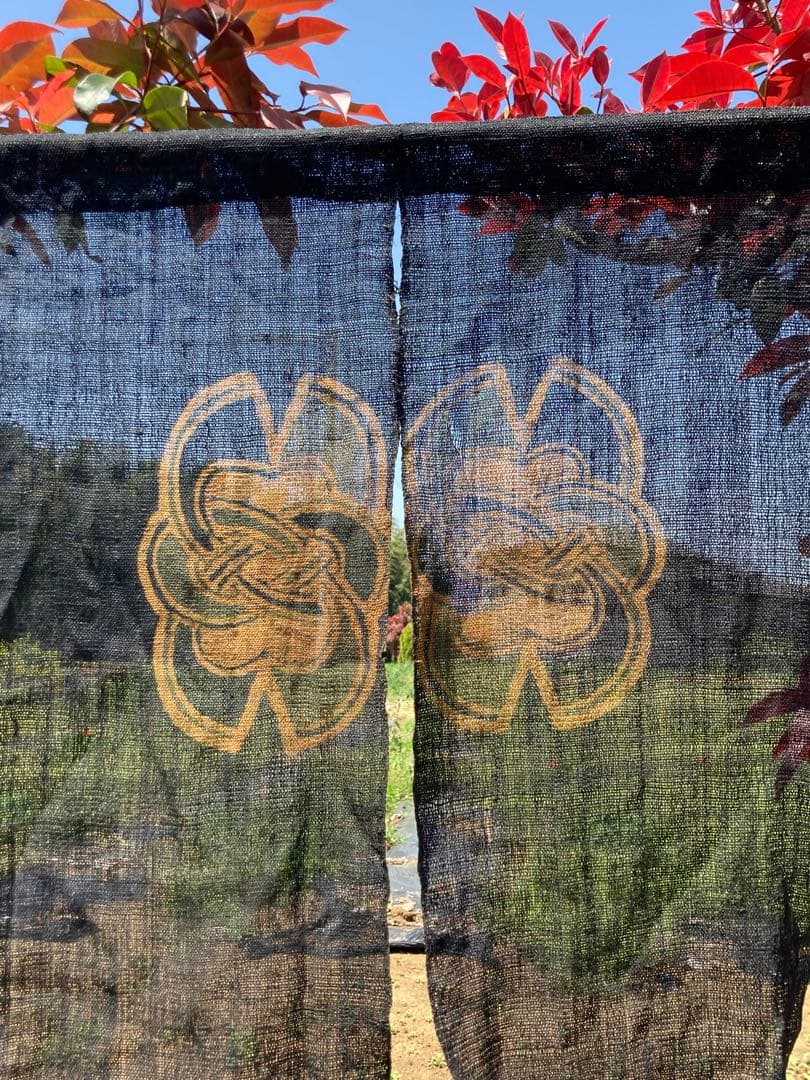 15日木曜までの出品、しな布、榀布、科布、型染め、暖簾、自然布、民藝、伝統工芸