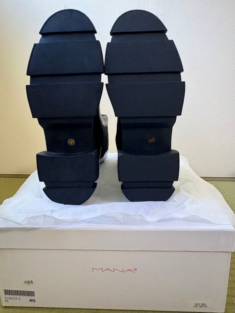 【新品未使用】MANA サイドゴアブーツ 40 ブラック