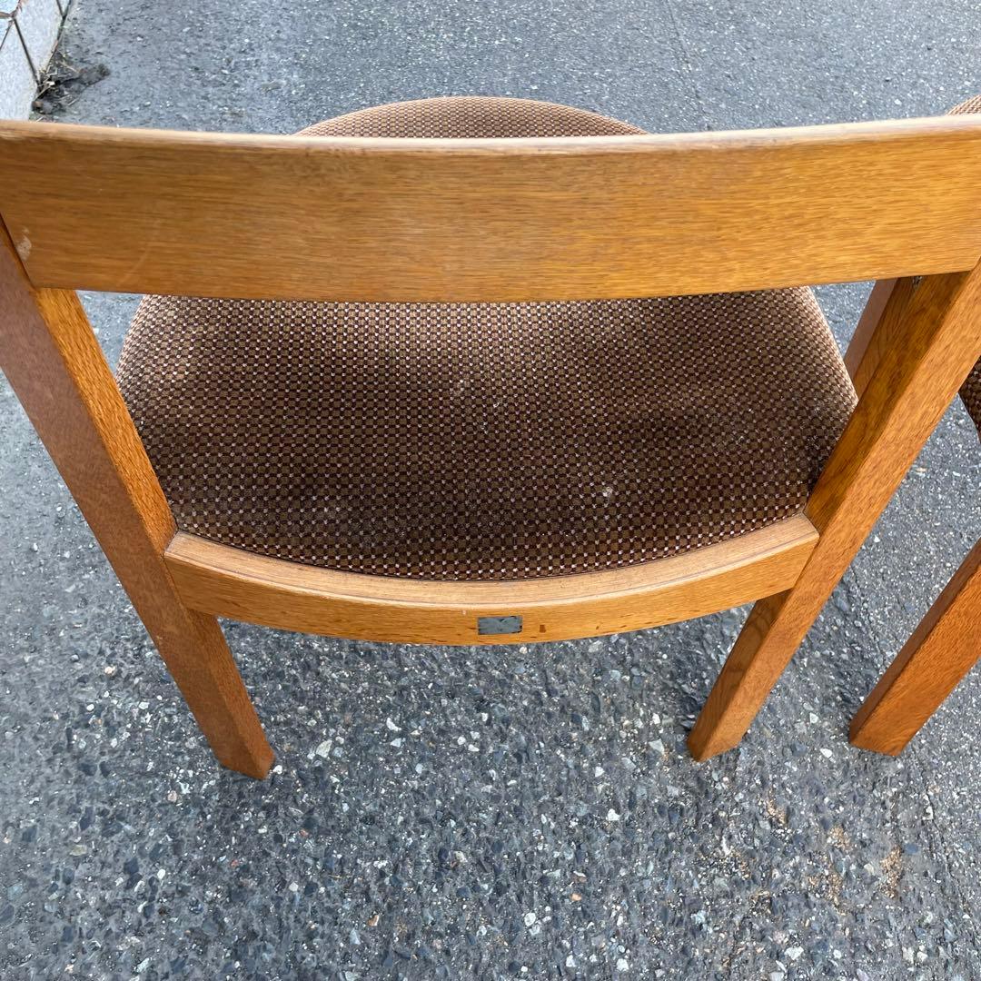 ① 天童木工　TENDO ベロア素材　木製　椅子　2脚ダイニング　コレクション