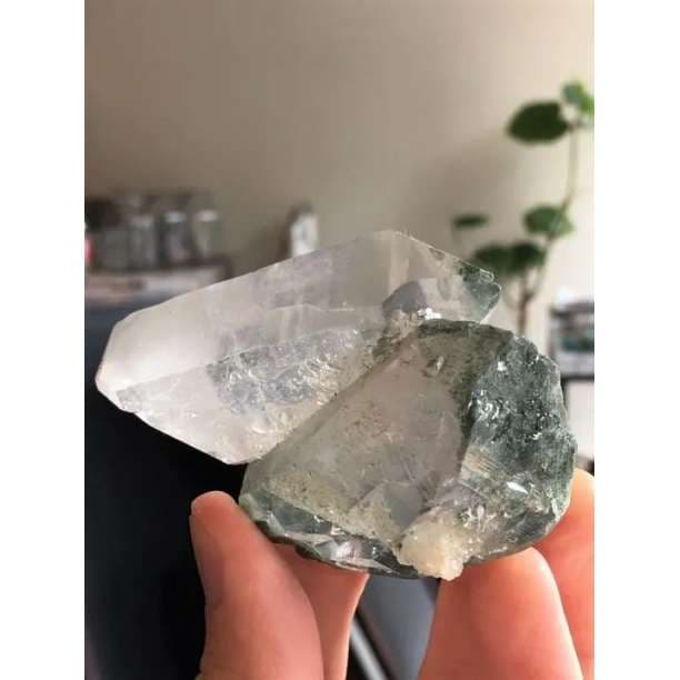 ガーデンクォーツ パキスタン産 原石 2つつなぎ 希少 天然石 パワーストーン