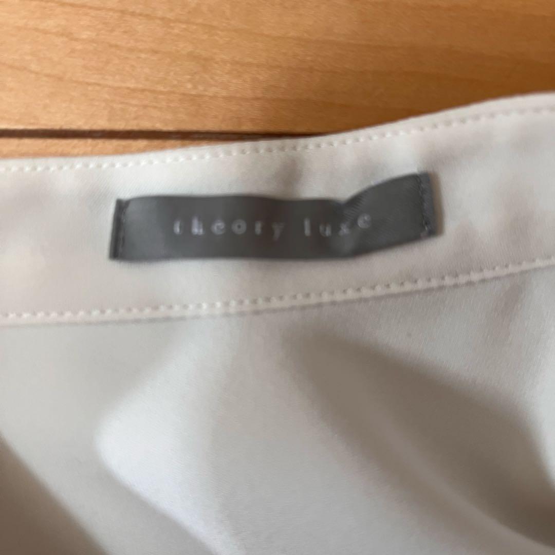 Theory Luxe ボウタイ取り外し可能ブラウス 2way アイボリー