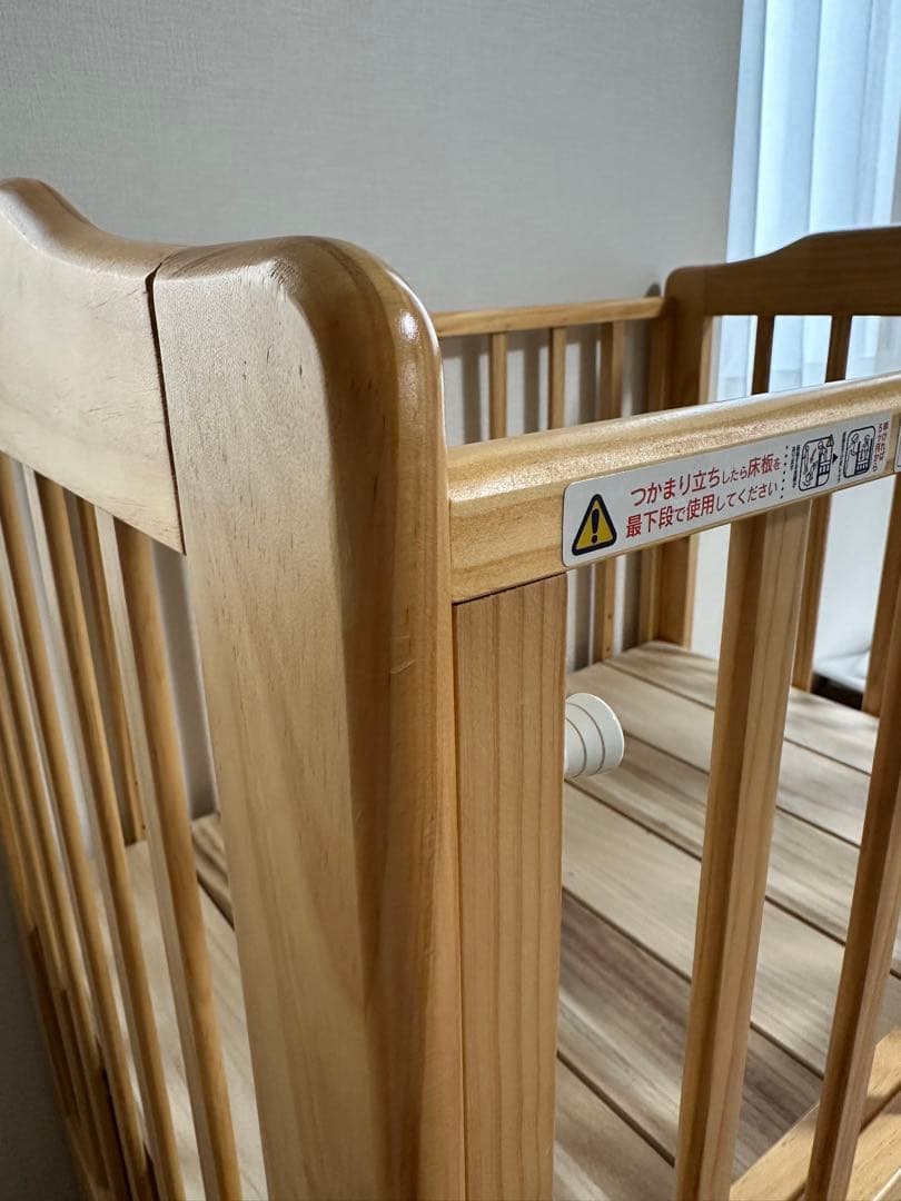 【KATOJI（カトージ）】ハイシートミニベッド（ナチュラル）