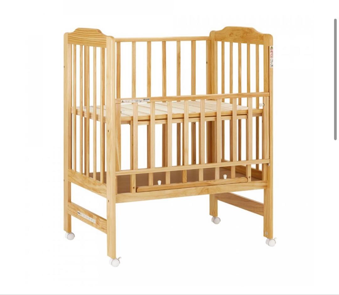 【KATOJI（カトージ）】ハイシートミニベッド（ナチュラル）