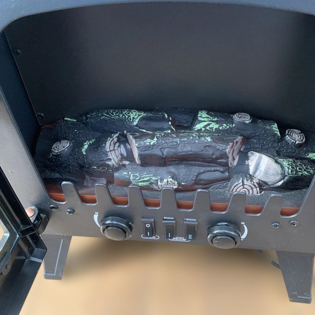 アンダルシア★暖炉型レトロファンヒーター。黒