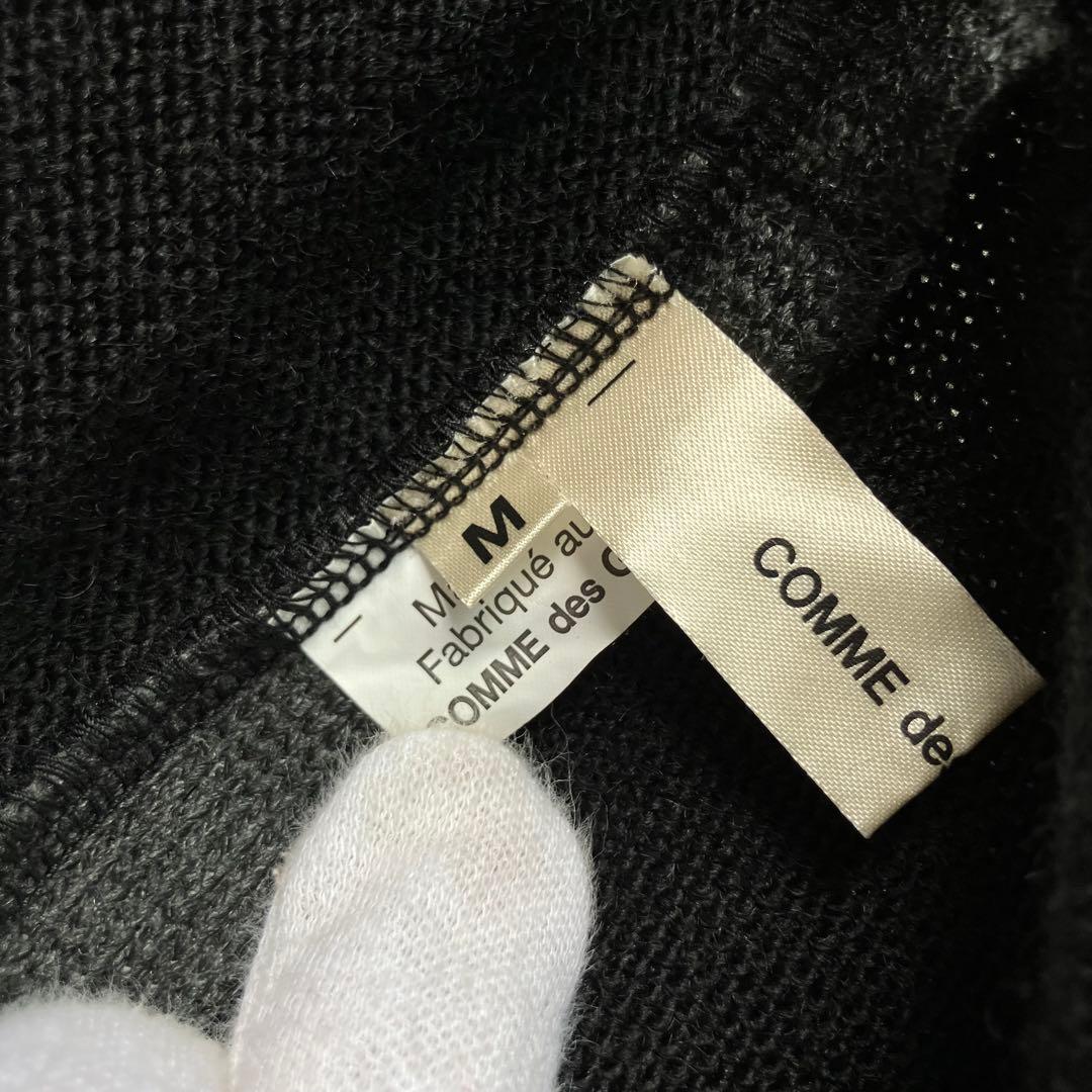 COMMEdesGARCONS 　バックジップカーディガン 　黒　ドット　M