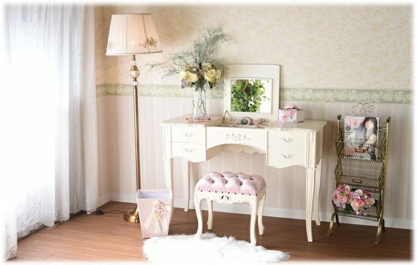 要問い合せ♥️大人可愛い♥️ヨーロピアン　ロココ調　ドレッサー　鏡台　ミラー
