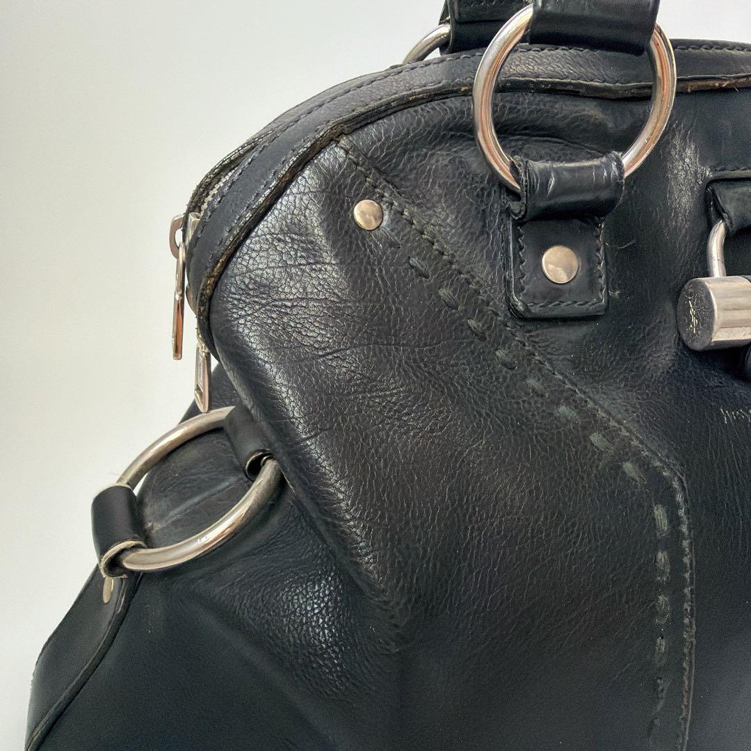 イヴ・サンローラン ミューズ パテント ショルダーバッグ