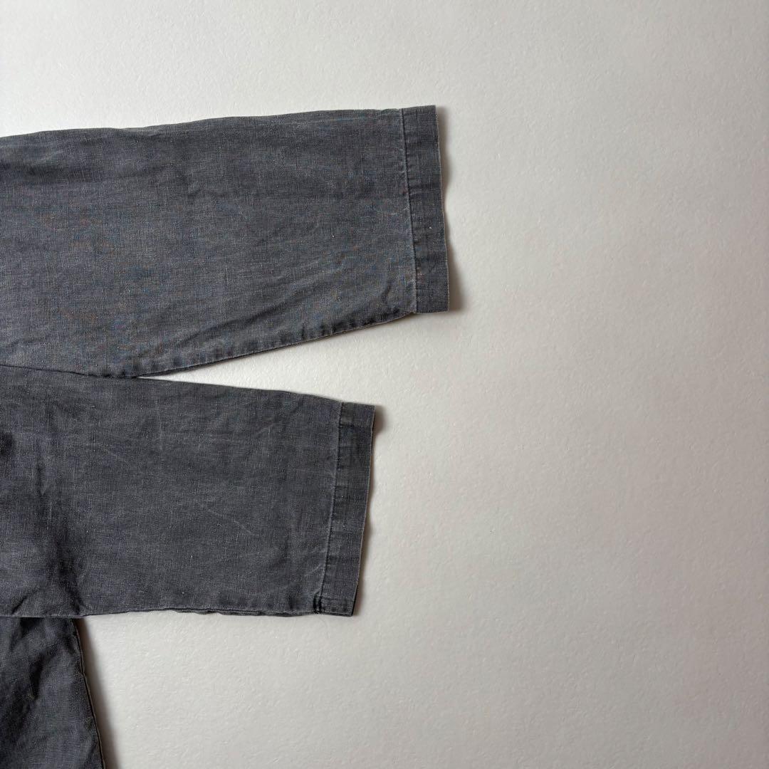 ネストローブ　天然染め ハイネック2wayブラウス　グレー