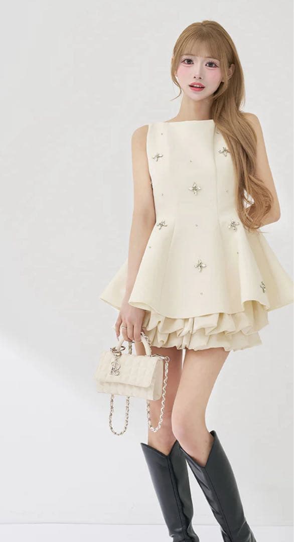 Darichダーリッチ チョコレートショルダーバック アイボリー