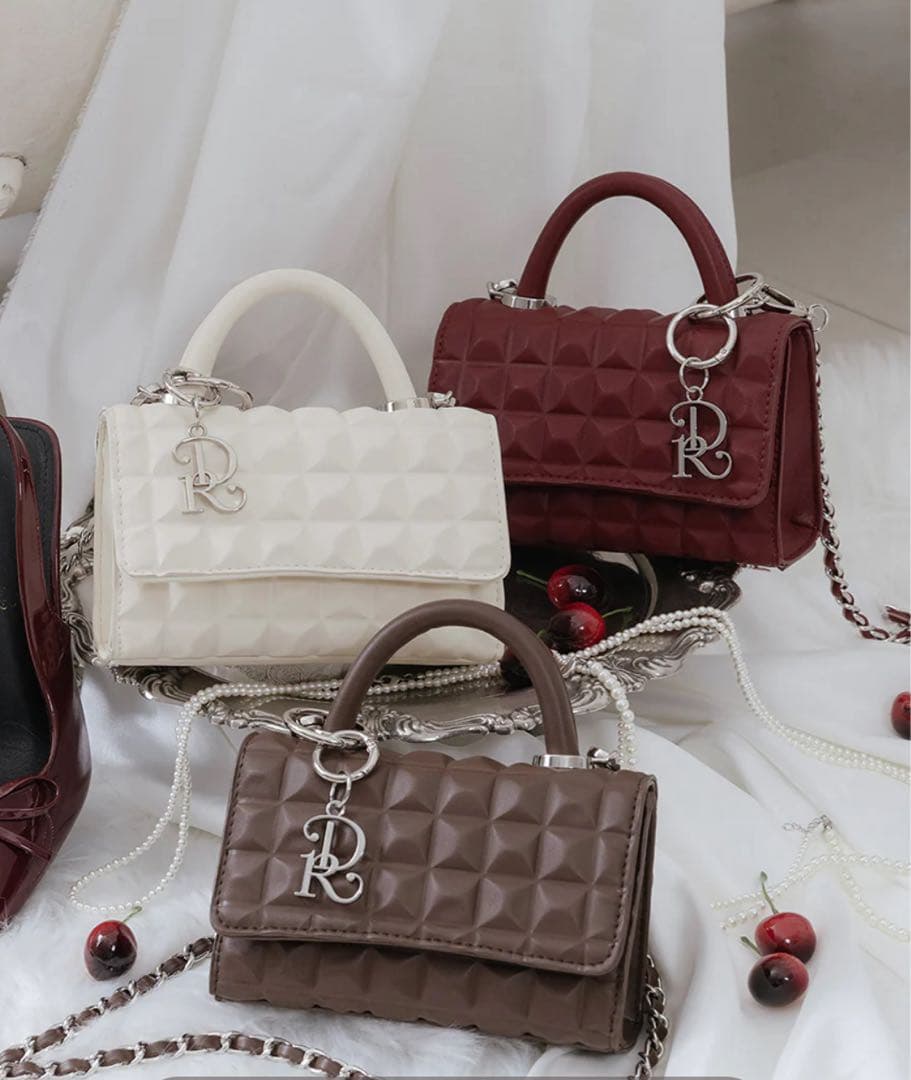 Darichダーリッチ チョコレートショルダーバック アイボリー