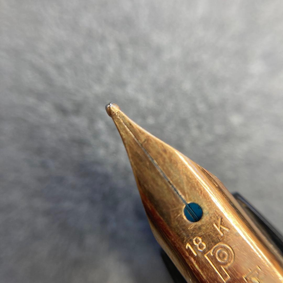 PLATINUM プラチナ 万年筆 18K 中字 ブラック×ゴールド