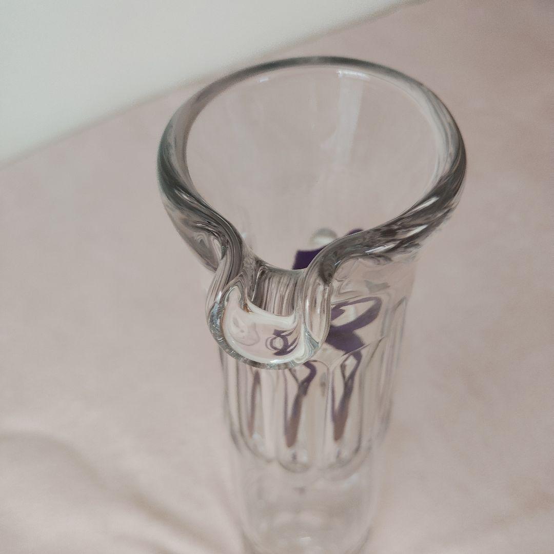 WILLIAM YEOWARDクリアガラス花瓶 ハンドル付き