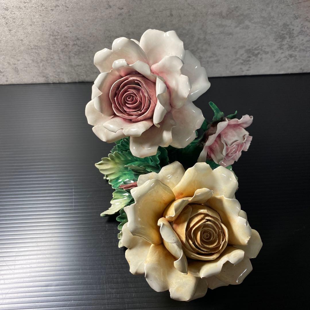 カポディモンテ　イタリア　陶花　アンティーク