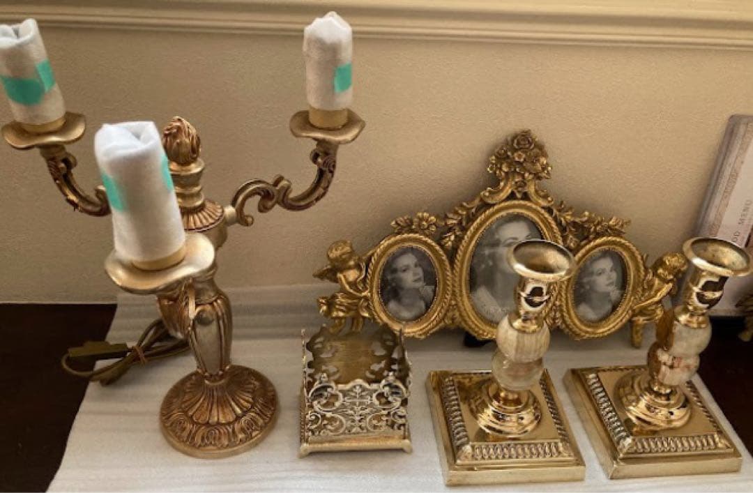 パリ蚤の市購入rococoゴールドフォトフレームフランス蚤の市