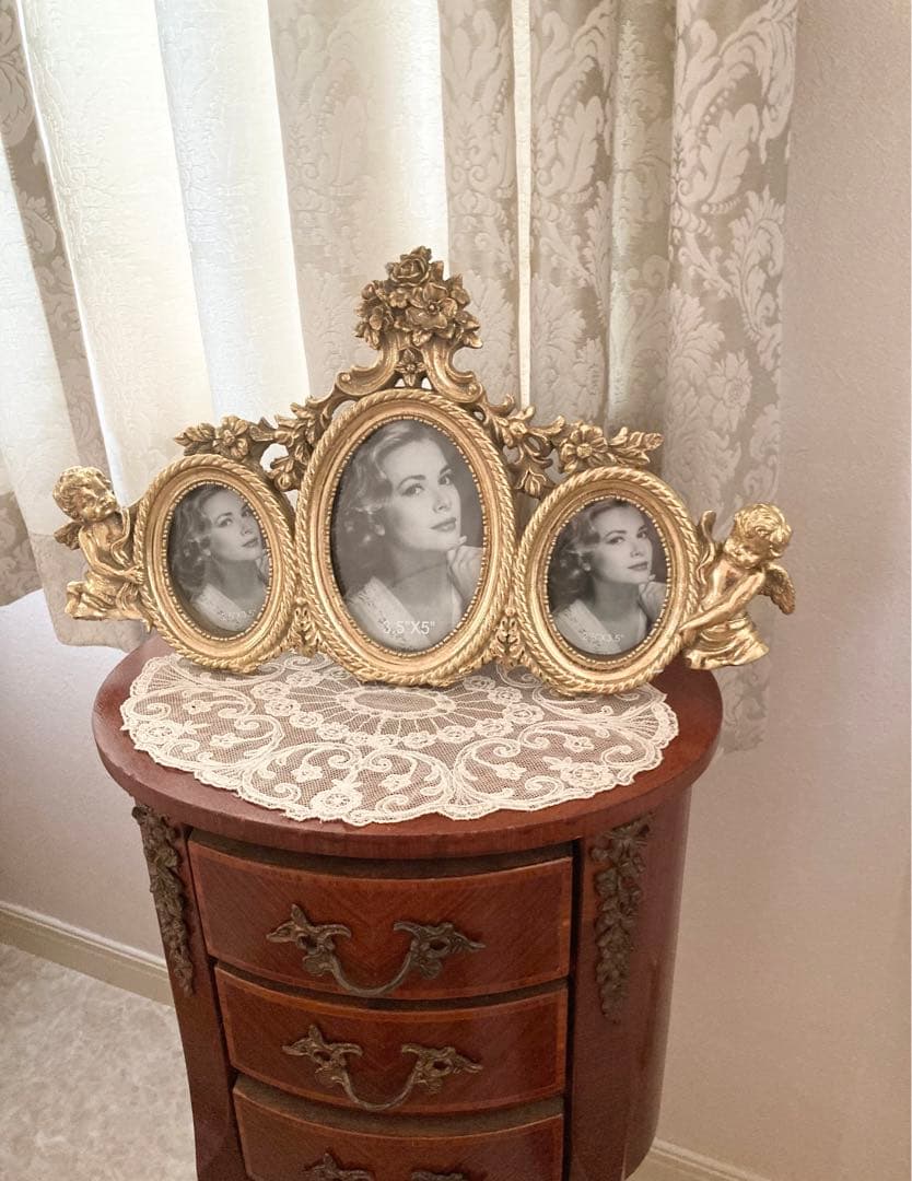 パリ蚤の市購入rococoゴールドフォトフレームフランス蚤の市