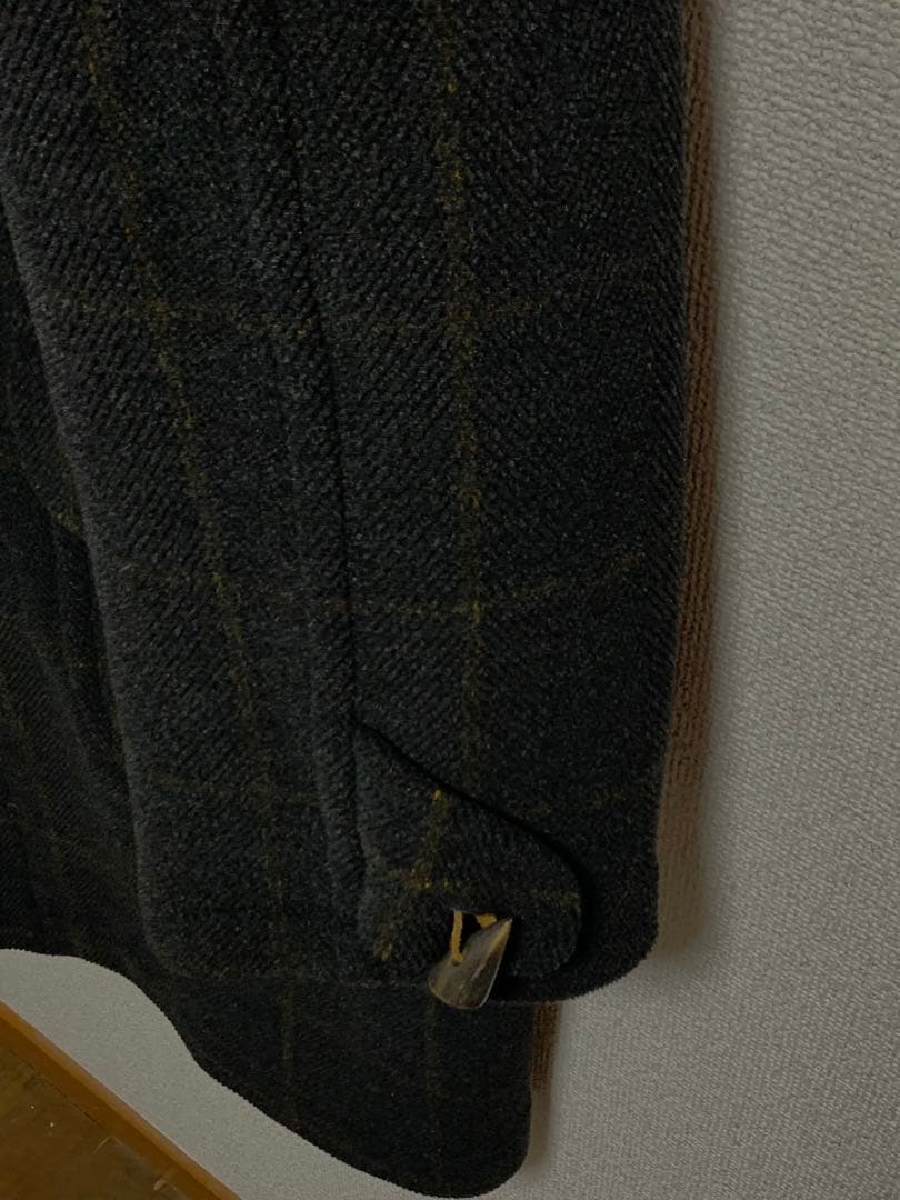 GRENFELL 英国製 ダッフルコート チェックウール フード付き 古着