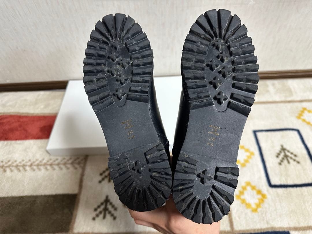 DIANA ロングブーツ レザーブーツ ブラック 黒 24cm