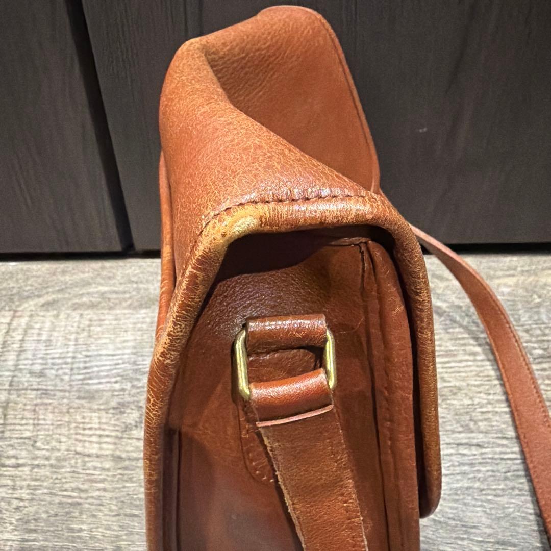 R*y様 OLD COACH ブラウンレザー ショルダーバッグ