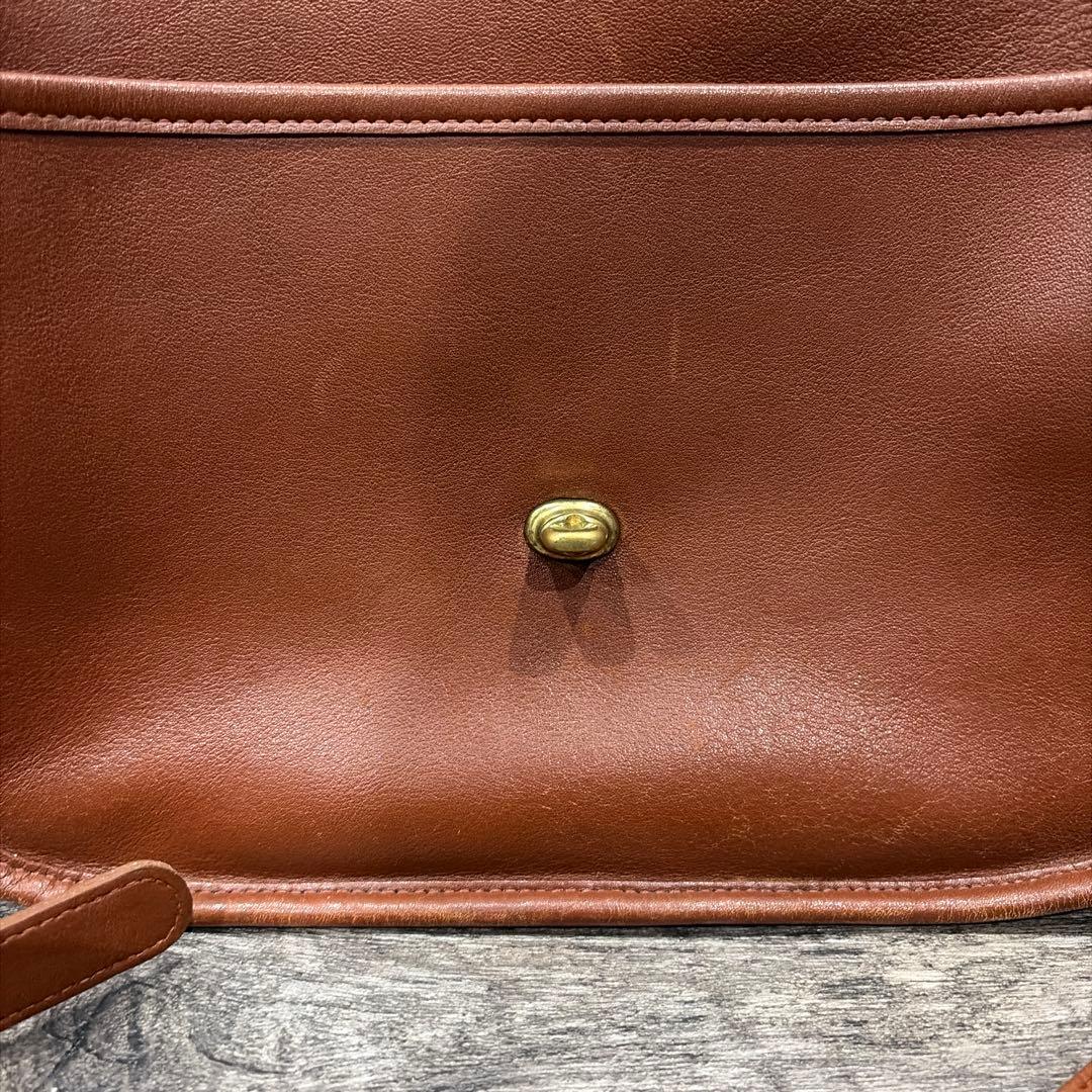 R*y様 OLD COACH ブラウンレザー ショルダーバッグ