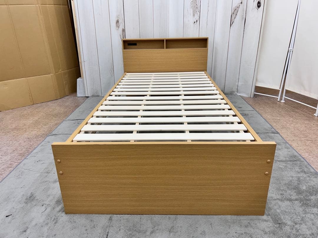 跳ね上げすのこシングルベッドフレーム