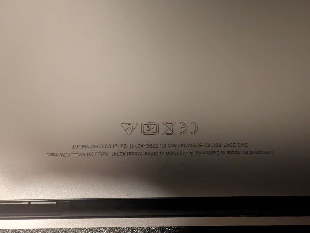 MacBook Pro 16インチ 64GB/2TB