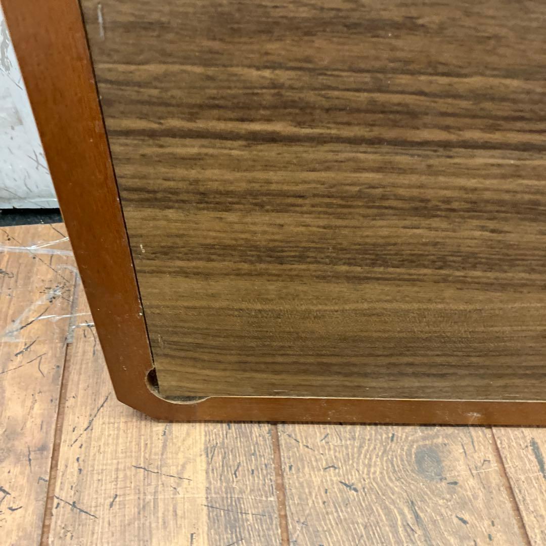 昭和レトロ 木製フレーム 隅切り 壁掛けミラー ウォールミラー 鏡 姿見 ミラー