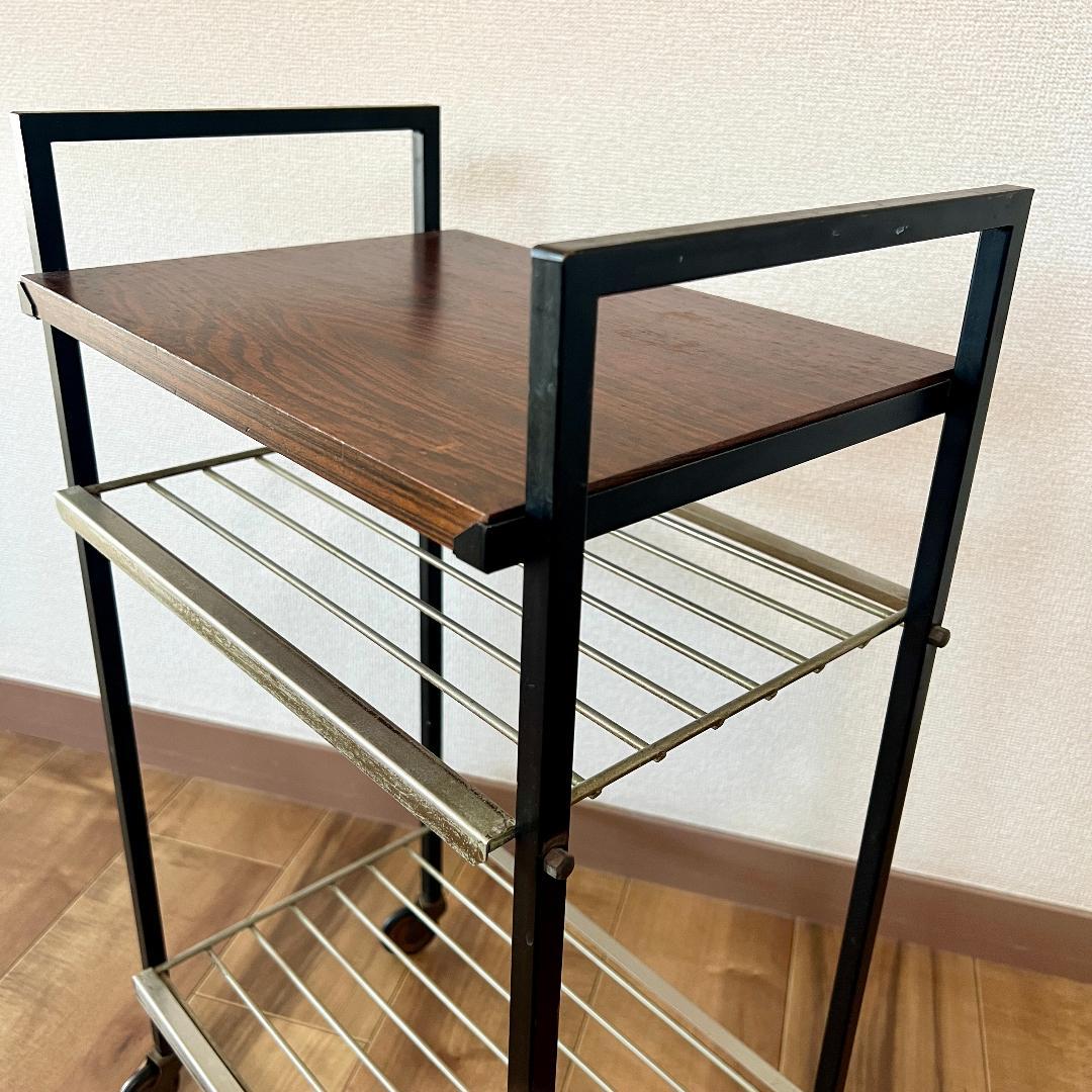 サイドテーブル オランダ製 ミッドセンチュリー キッチンワゴン カートワゴン