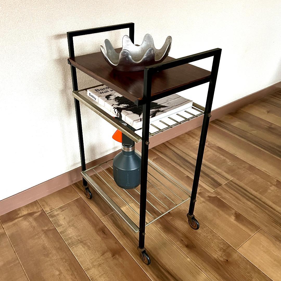 サイドテーブル オランダ製 ミッドセンチュリー キッチンワゴン カートワゴン