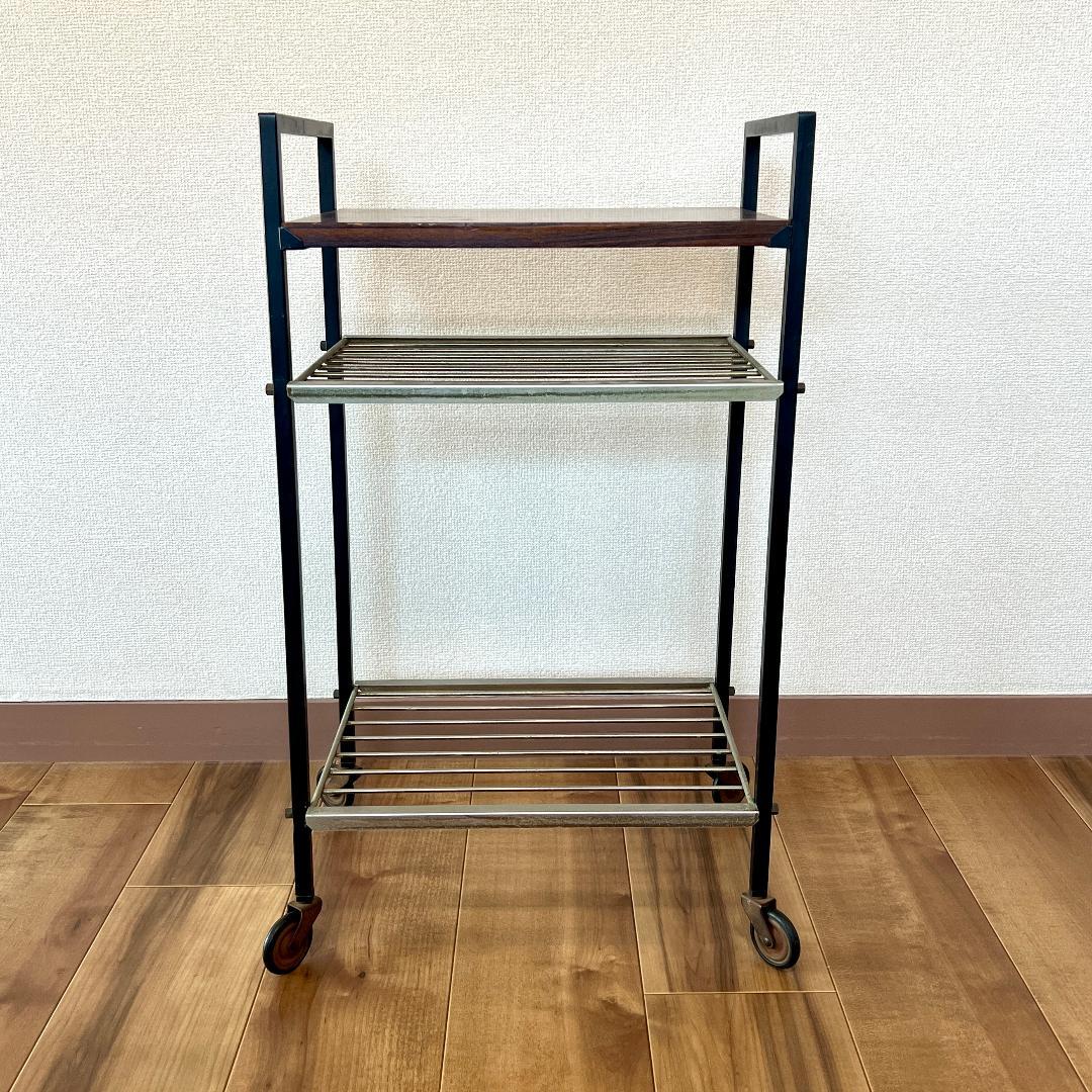 サイドテーブル オランダ製 ミッドセンチュリー キッチンワゴン カートワゴン