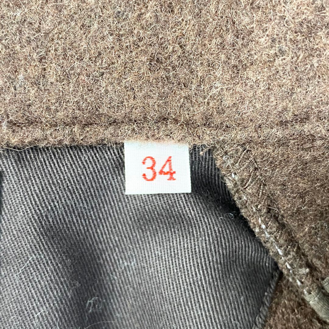 【極美品】ダントン ウールモッサ フードコート 2way 小さいサイズ 34 茶