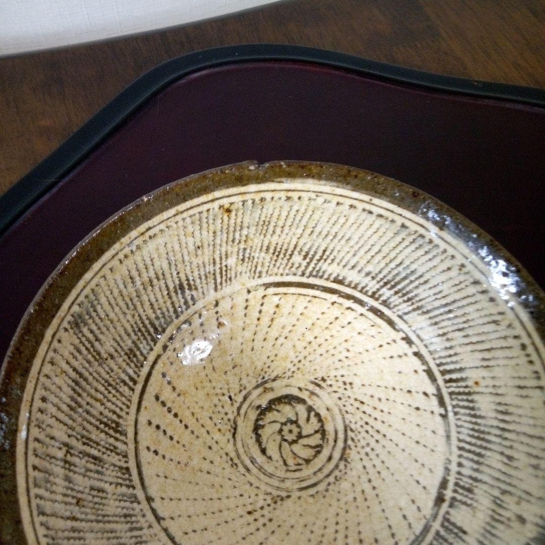 希少！陶芸作家《吉田明》作　三島茶碗　裏面　鶏龍山写し　共箱付