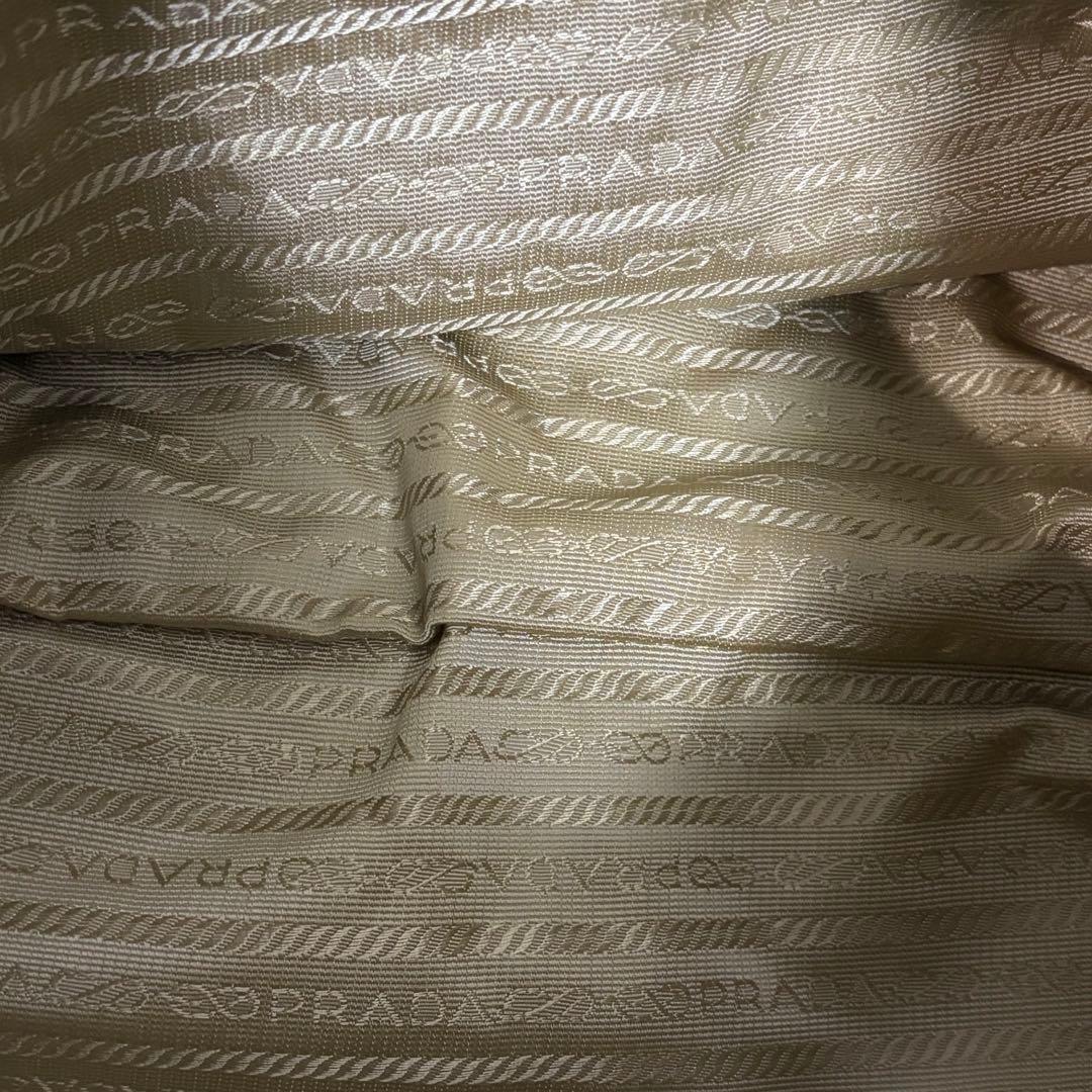 【正規品】プラダ PRADA ワンショルダー 三日月型 ナイロン×レザー グレー