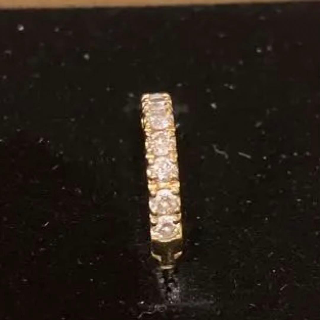 k18YG ダイヤモンド0.25ct 片耳　フープピアス