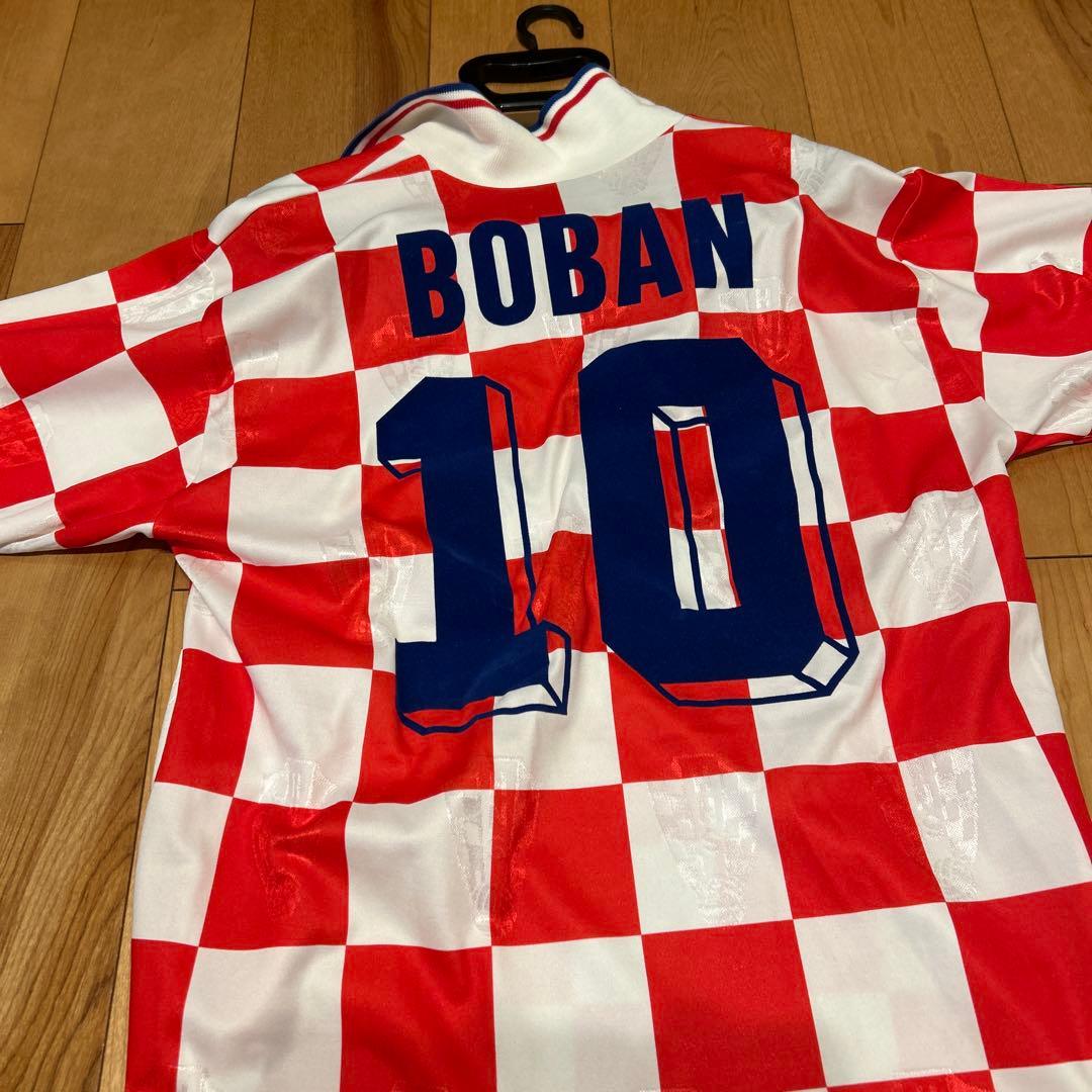 Lotto サッカーシャツ 赤白 チェッカー 10 クロアチア代表　ボバン