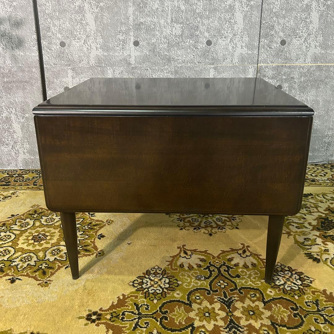 ꧁カリモク家具 karimoku꧂両側バタフライ式サイドテーブル ナイト ロー